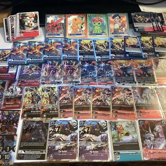 110 Digimon Card lot of 110 cards 38 foils and 82 non Foil cards - Picture 3 of 16